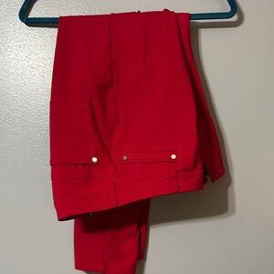Chico's Vibrant Red Cropped Pants